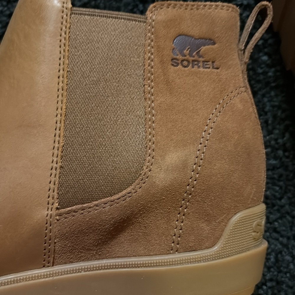 Women’s SOREL Evie II Chelsea Leather Waterproof Evie Ankle Boots size 10M. New - Picture 7 of 16